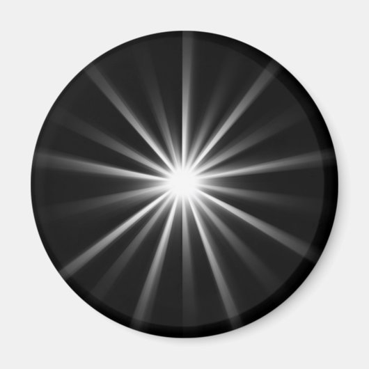 heller Stern im dunklen Raum Magnet (Vorne)