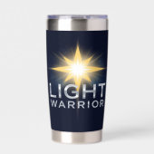 Heller Stern, leuchte, Lichtkrieger Thermobecher (Vorderseite)