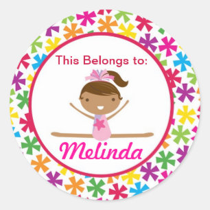 Heller SternGymnast zurück zu Schulaufkleber Runder Aufkleber