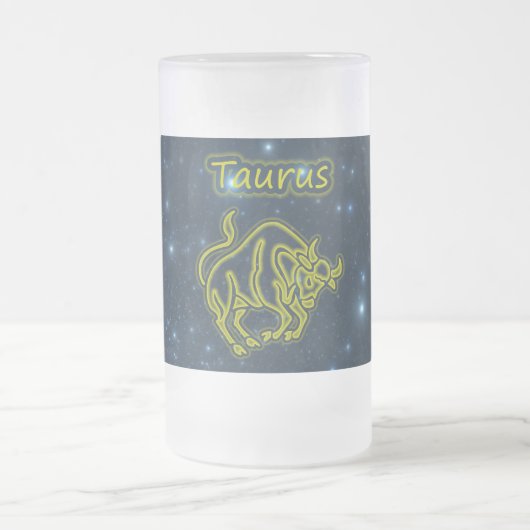 Heller Stier Mattglas Bierglas (Mittel)
