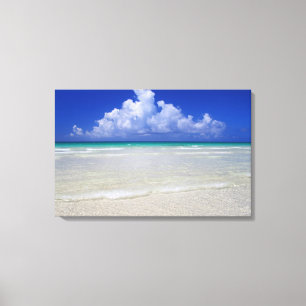 Heller Strand Leinwanddruck