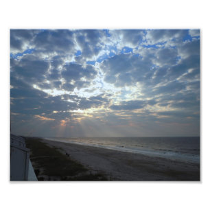 Heller Strand-Morgen - Eichen-Insel, NC Fotodruck