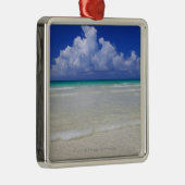 Heller Strand Silbernes Ornament (Rechts)