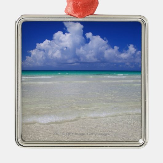 Heller Strand Silbernes Ornament (Vorne)