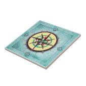 Heller Streifen-Seekompass-Keramik-Fliese Fliese (Seite)