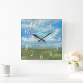 Heller Tag II Quadratische Wanduhr (Zuhause)