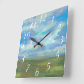 Heller Tag II Quadratische Wanduhr (Winkel)