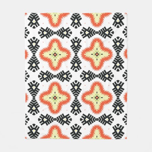 Heller Teppich: Ethnisch-aztekische Ornamente Fleecedecke (Vorderseite)