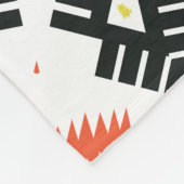 Heller Teppich: Ethnisch-aztekische Ornamente Fleecedecke (Ecke)