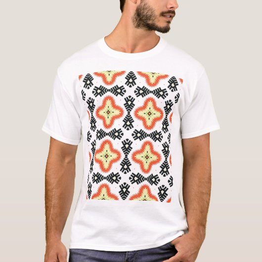 Heller Teppich: Ethnisch-aztekische Ornamente T-Shirt (Vorderseite)