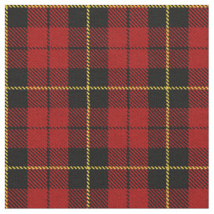 Heller tiefer Kirscherotkarierter gelber u. Stoff