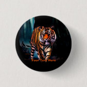Heller Tiger Dunkler Wald Button (Vorderseite)