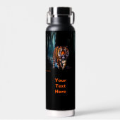 Heller Tiger Dunkler Wald Trinkflasche (Vorne)