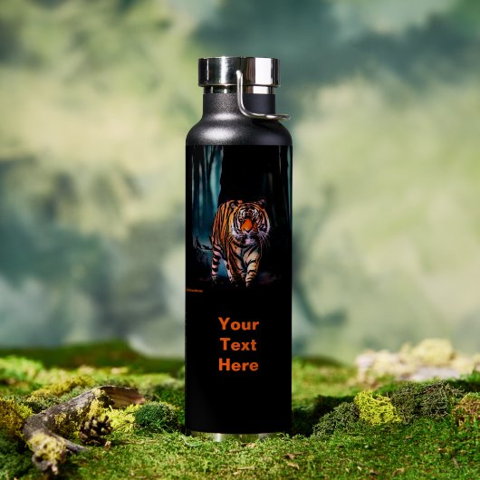 Heller Tiger Dunkler Wald Trinkflasche (Außenbereich (gedreht))