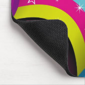 Heller trippy Regenbogen blaues und lila mousepad (Ecke)