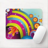 Heller trippy Regenbogen blaues und lila mousepad (Mit Mouse)