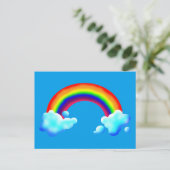 Heller u. bunter Regenbogen Postkarte (Stehend Vorderseite)