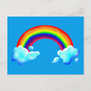 Heller u. bunter Regenbogen Postkarte