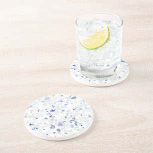 Heller und blauer und grauer Spritzer Getränkeuntersetzer