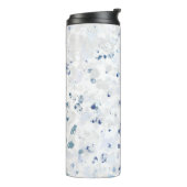 Heller und blauer und grauer Spritzer Thermosbecher (Nach links gedreht)