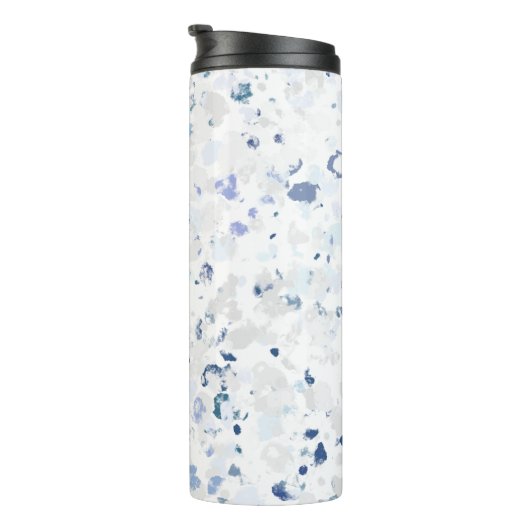 Heller und blauer und grauer Spritzer Thermosbecher (Nach rechts gedreht)