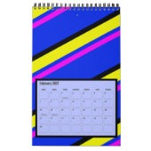 Heller und farbenfroher Retro-Grafik-Kalender Kalender (Feb 2027)