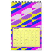 Heller und farbenfroher Retro-Grafik-Kalender Kalender (Mär 2027)