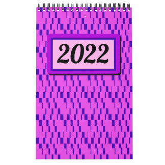 Heller und farbenfroher Retro-Grafik-Kalender Kalender