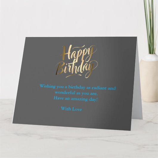 Heller und fröhlicher Geburtstag Karte (Vorderseite)