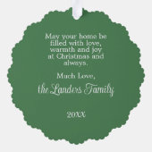 Heller und fröhlicher Kranz - Ihr Foto Ornament Karte (Rückseite)