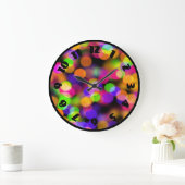 Heller und funkelnder Lichter Bokeh Hintergrund Große Wanduhr (Zuhause)