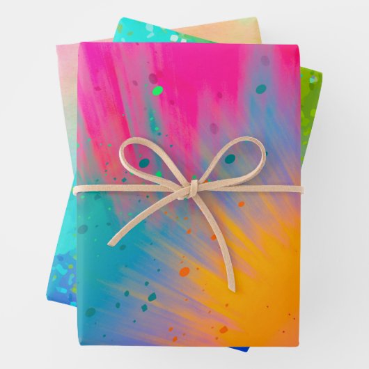 Heller und mutiger Spritzer Geschenkpapier Set (Beispiel)
