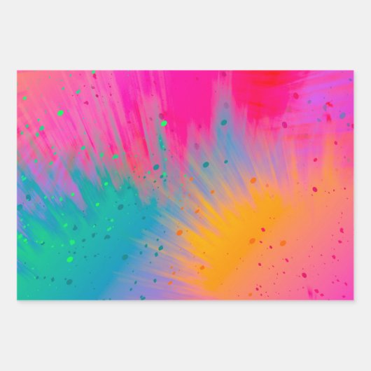 Heller und mutiger Spritzer Geschenkpapier Set (Vorderseite)