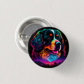 Heller und schöner Berner Hund Button (Vorne & Hinten)
