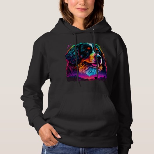 Heller und schöner Berner Hund Hoodie (Vorderseite)
