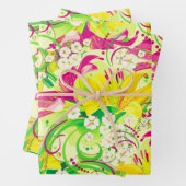 Heller und schöner Blumengarten Geschenkpapier Set (Beispiel)