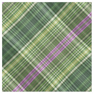 Heller violetter und grüner gestreifter Tartan Stoff
