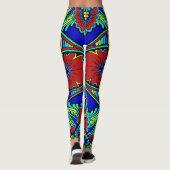 Heller voller Mandala-Entwurf Leggings (Rückseite)