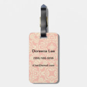 Heller warmer Hintergrund in der Vintagen Art Gepäckanhänger (Rückseite vertikal)