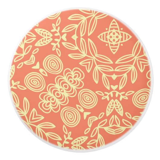 Heller warmer Hintergrund in der Vintagen Art Keramikknauf (Vorderseite)