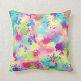 Heller Watercolor-abstraktes Kissen