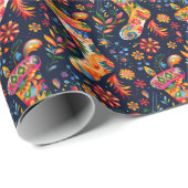 Heller Weihnachts-Strumpf Geschenkpapier (Rolleneckpunkt)