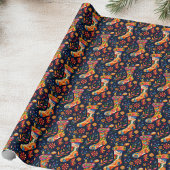 Heller Weihnachts-Strumpf Geschenkpapier