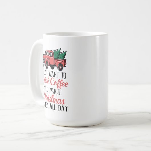 Heller Weihnachtsgeist im Coffee Cup-Design Kaffeetasse (Vorderseite Links)
