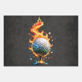 Heller weißer Golfball Geschenkpapier Set (Vorderseite 2)