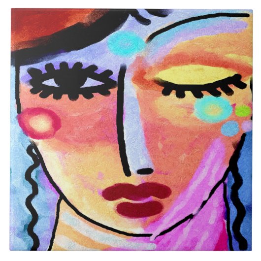 Hellere Tage vor Abstrakter digitaler Malerei Fliese (Vorderseite)