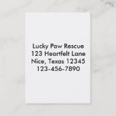 Hellere Tage vor Visitenkarte (Rückseite)