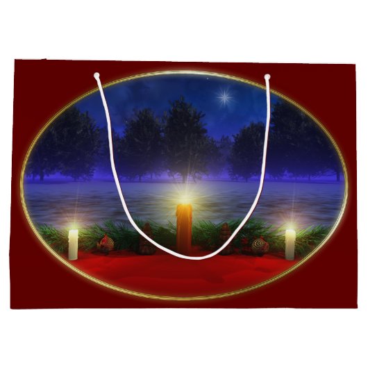 Hellere Visions-Strahln-fern Große Geschenktüte (Rückseite)