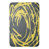 Helleres Nest-abstrakte mutige gelbe u. graue Badematte (Vorderseite Vertikal)