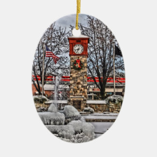 Hellertown-Ornament doppelseitig Keramik Ornament